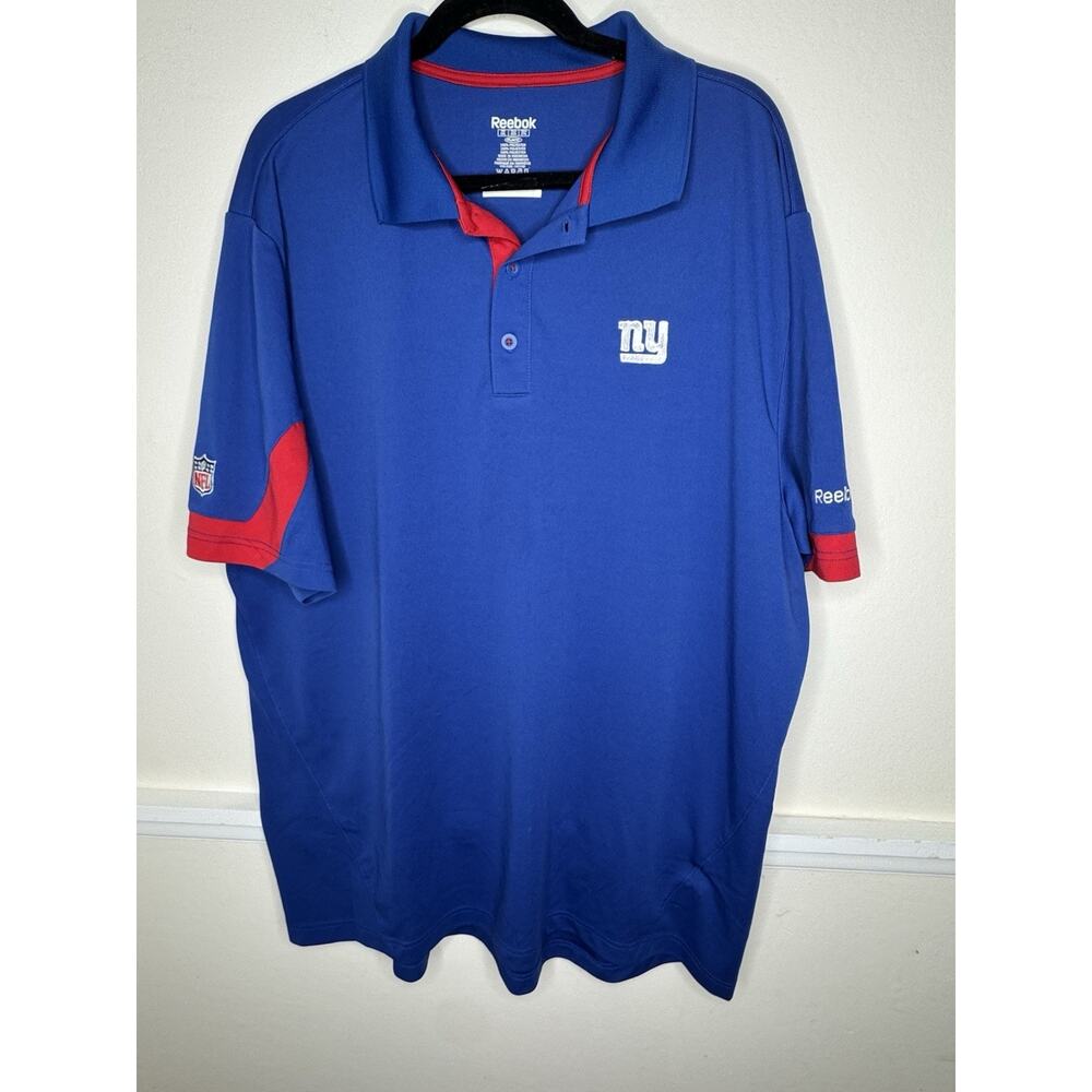 NFL Team Reebok Apparel New York Giants logo Polo Golf Shirt Size 2XL mens XXL